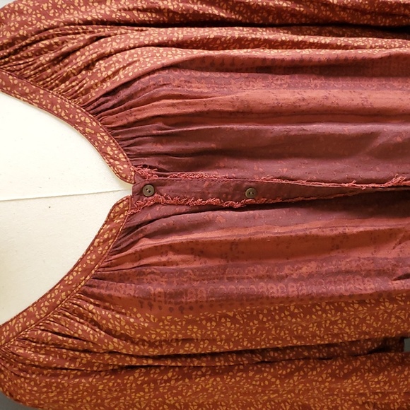 Free people brown woman's batwing button up shirt size M - Picture 3 of 7